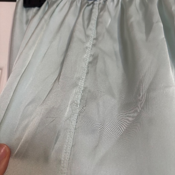 TWO PAIRS - Intimately Free FREE PEOPLE Wide Leg Cropped Satin Pajama Pants - Picture 9 of 10